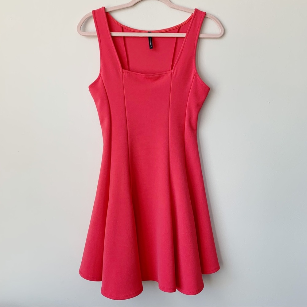 Mezzanine Fit & Flare Dress Square Neck Tank Sz S